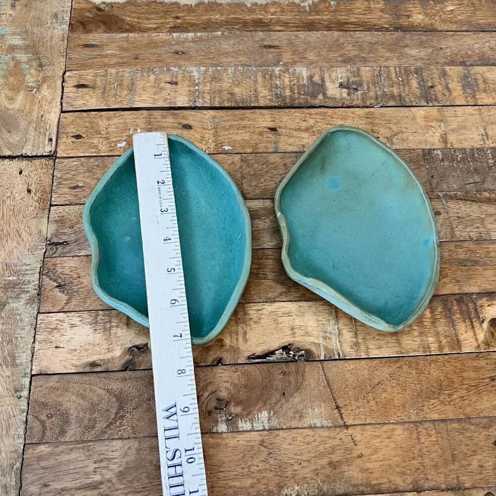 Studio Art Pottery Clay Trinket Dishes Set of 2 7